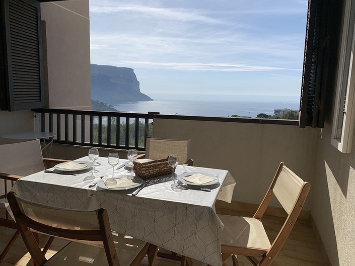 Location T3 Cassis, vue mer, piscine, tennis