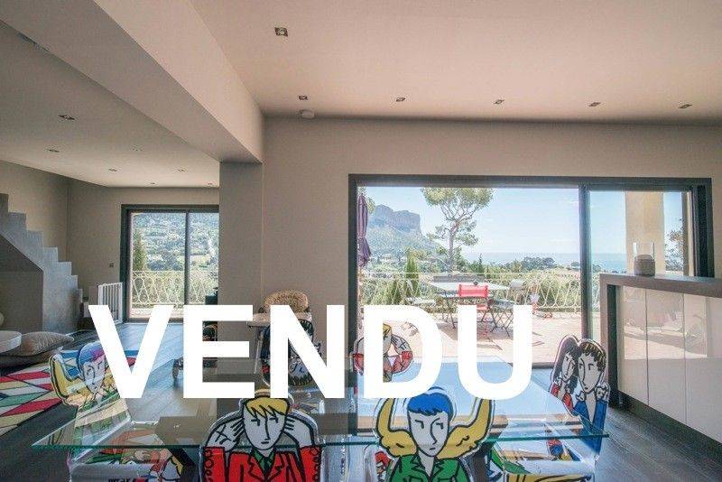 Vente villa contemporaine T4+ Cassis vue mer, piscine, studio independant